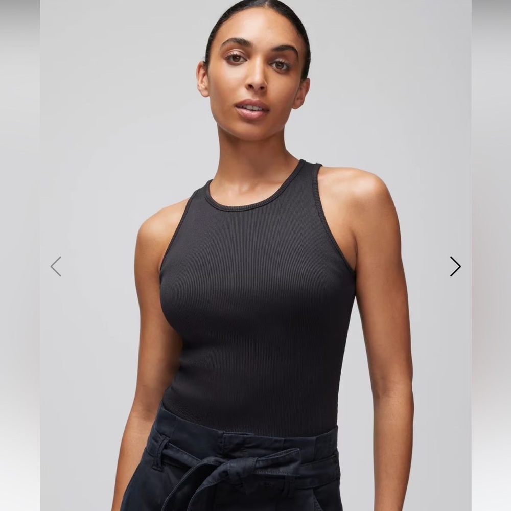 WHBM Black FORME Rib Tank